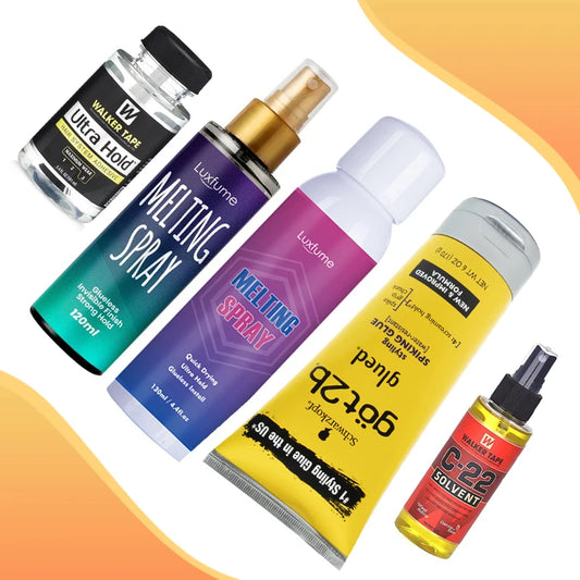 Melting Spray for Lace Wig Hair Walker Tape Ultra Hold Got 2B Glue Spray Wig C22 Solvent Tape Remover Lace Glue Kit for Wigs Wax