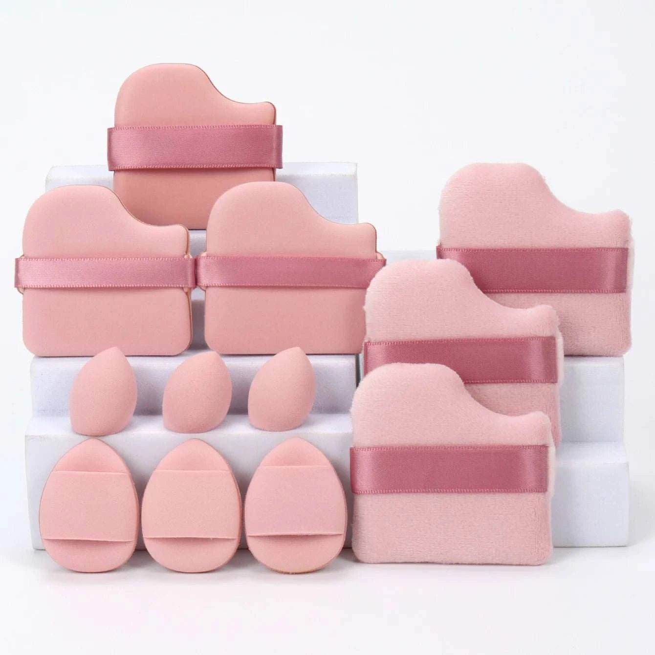 Velisse Hair | Make-up Spons Set – 12-delig | Poederkwast, Air Cushion & Beauty Blender