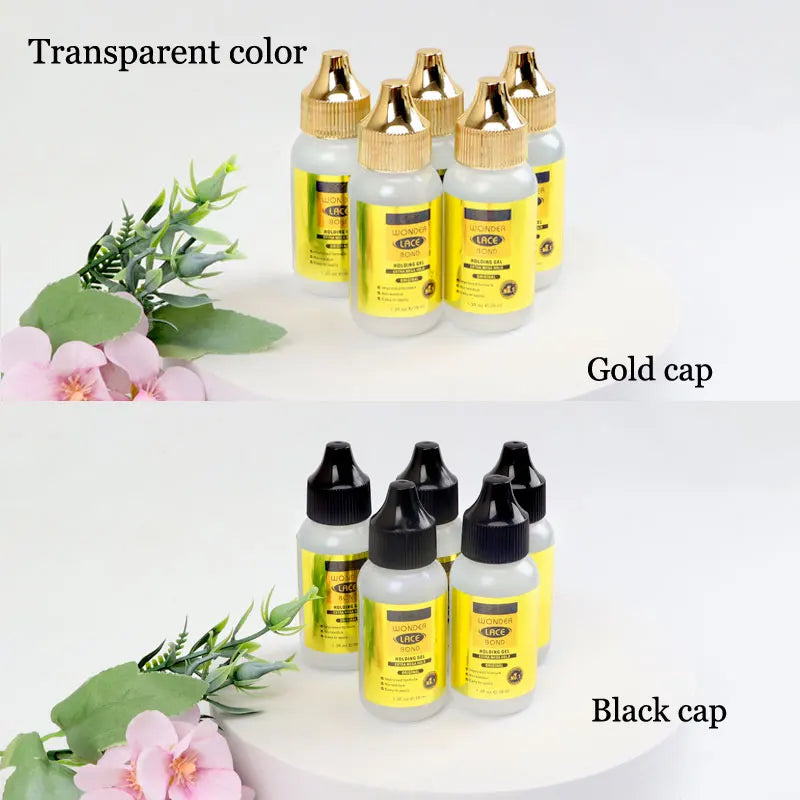 Clear Wig Glue Lace Glue No Residue 2Pcs Strong Hold Lace Wig Glue Quick Dry Adhesives Gel Para Cabello Easy to Use Hair Glue