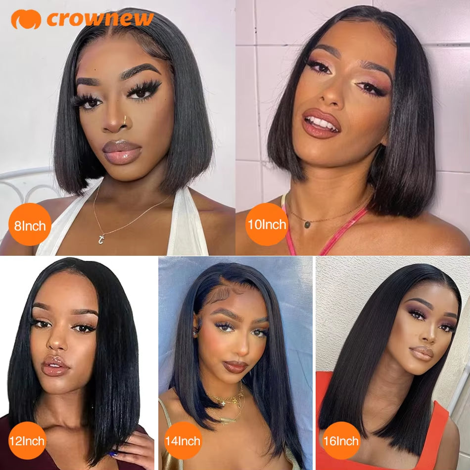 Bob Wig Human Hair 100% Human Hair Wigs 13X4 Hd Transparent Lace Front Wigs Human Hair Straight Lace Frontal Bob Wigs Cheap Wigs