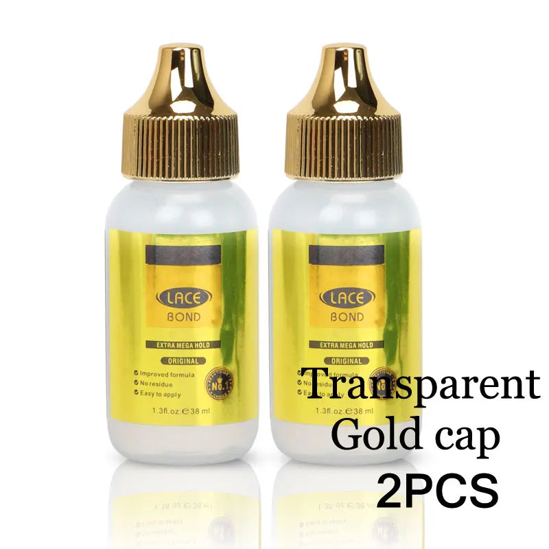 Clear Wig Glue Lace Glue No Residue 2Pcs Strong Hold Lace Wig Glue Quick Dry Adhesives Gel Para Cabello Easy to Use Hair Glue