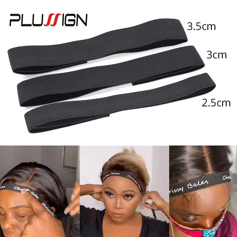 Wig Band for Edges Melt Band for Lace Wigs Adjustable Magic Sticker Edge Slayer Band 2.5-4Cm Width Elastic Band for Hair Edges