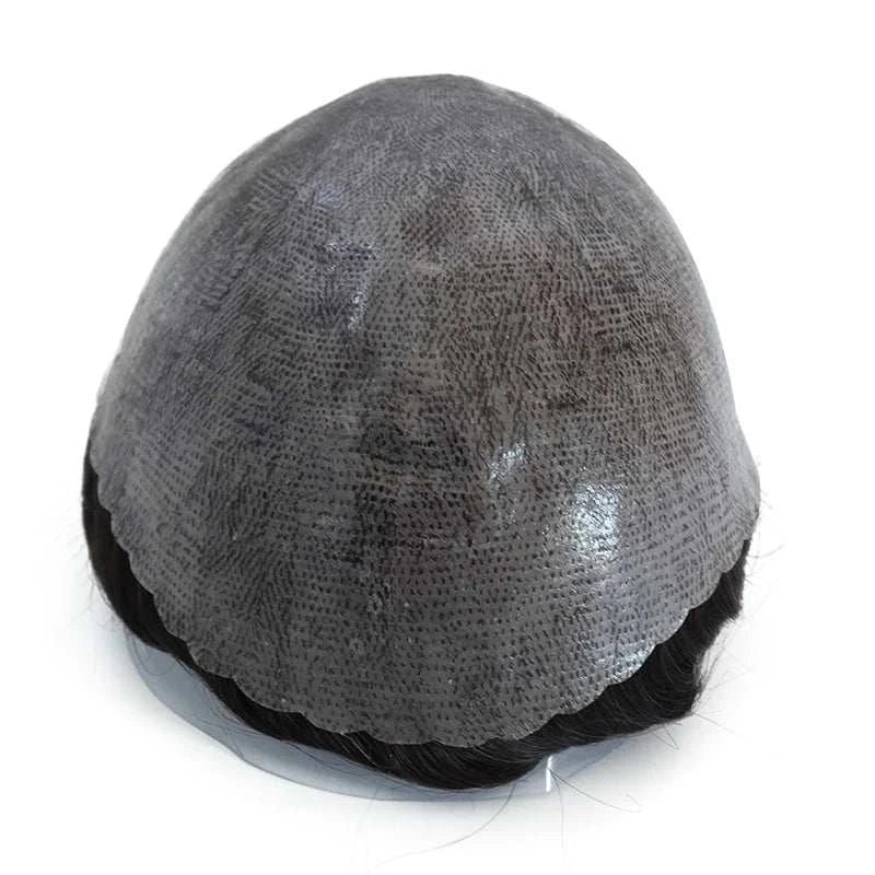 ISKIN Men Toupee Human Hair Full PU 0.12cm Men's Capillary Prosthesis With Knots Indian Remy Hair System Unit Natural Hair Wigs