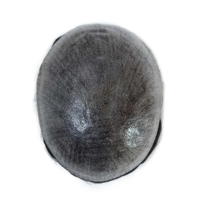 ISKIN Men Toupee Human Hair Full PU 0.12cm Men's Capillary Prosthesis With Knots Indian Remy Hair System Unit Natural Hair Wigs