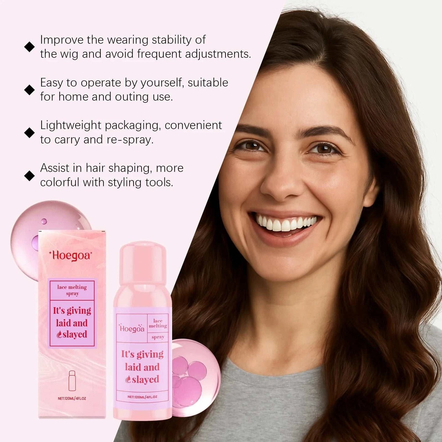 Velisse Hair | Lace Melt Wig Adhesive Spray – Onzichtbare Hold | Waterproof | 120ml