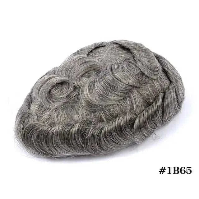 ISKIN Men Toupee Human Hair Full PU 0.12cm Men's Capillary Prosthesis With Knots Indian Remy Hair System Unit Natural Hair Wigs