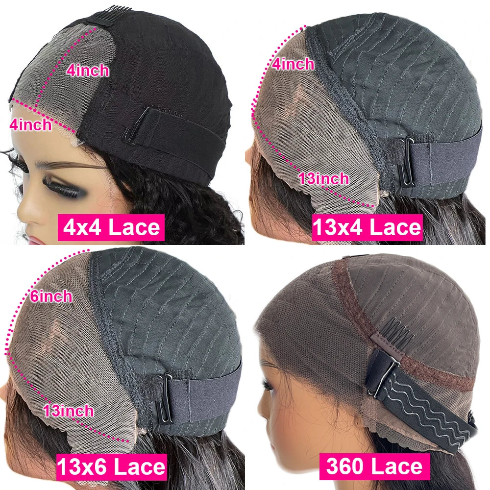 100% Human Hair Wigs 360 HD Full Lace For Women Glueless Human Hair Kinky Curly 400 Density 13x6 HD Lace Frontal PrePlucked Wigs