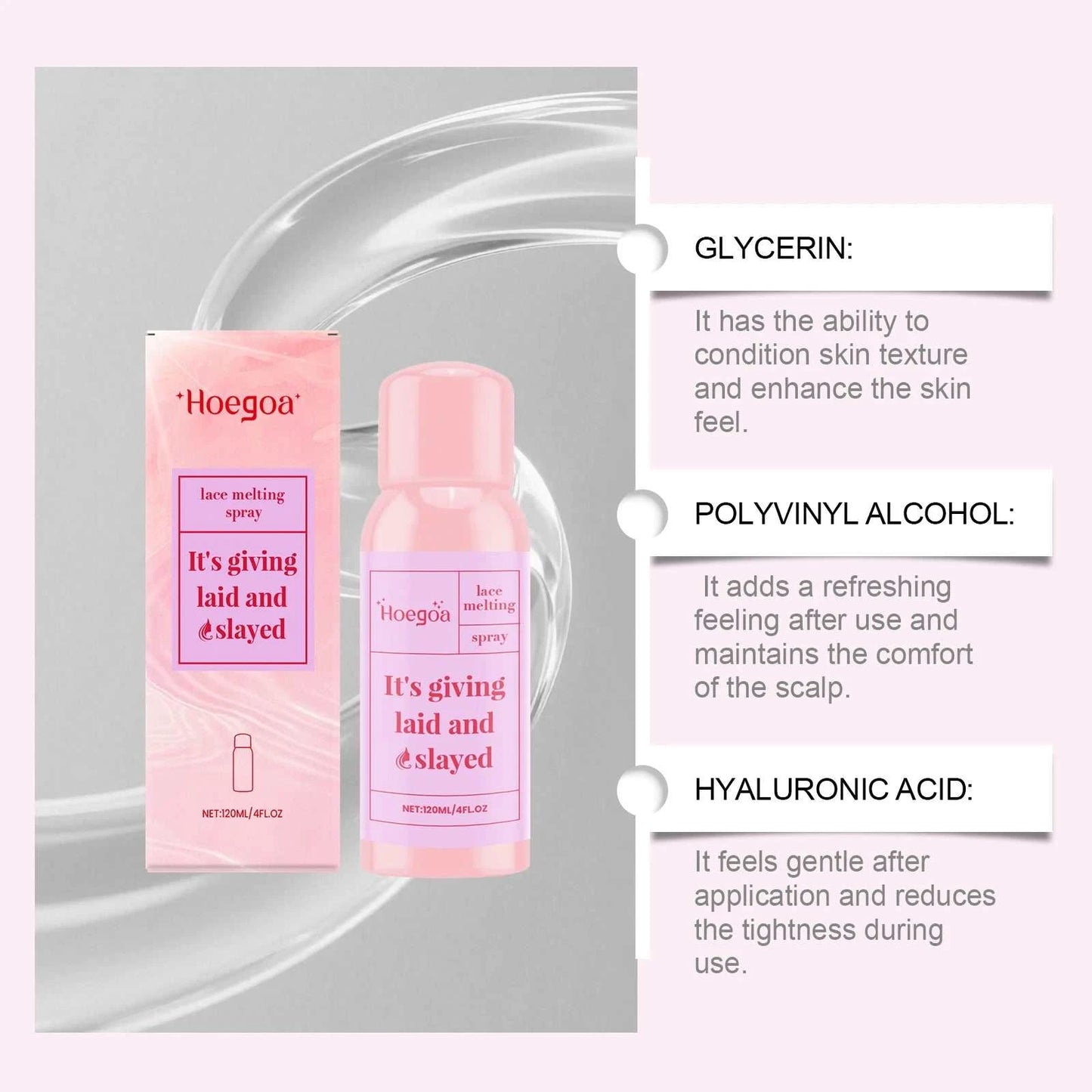 Velisse Hair | Lace Melt Wig Adhesive Spray – Onzichtbare Hold | Waterproof | 120ml