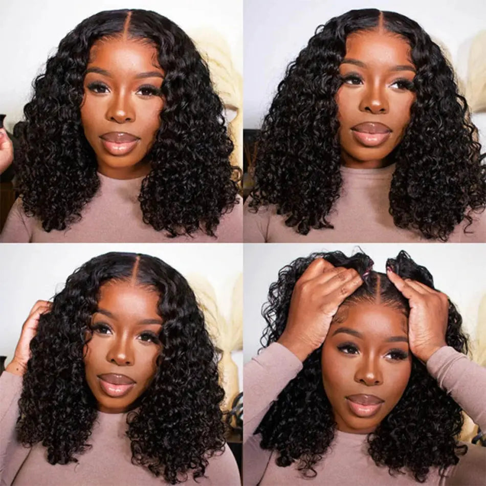 Velisse Hair | Glueless Bob Wig – Kinky Curly Lace Front & Closure | Human Hair | 13×4 & 4×4