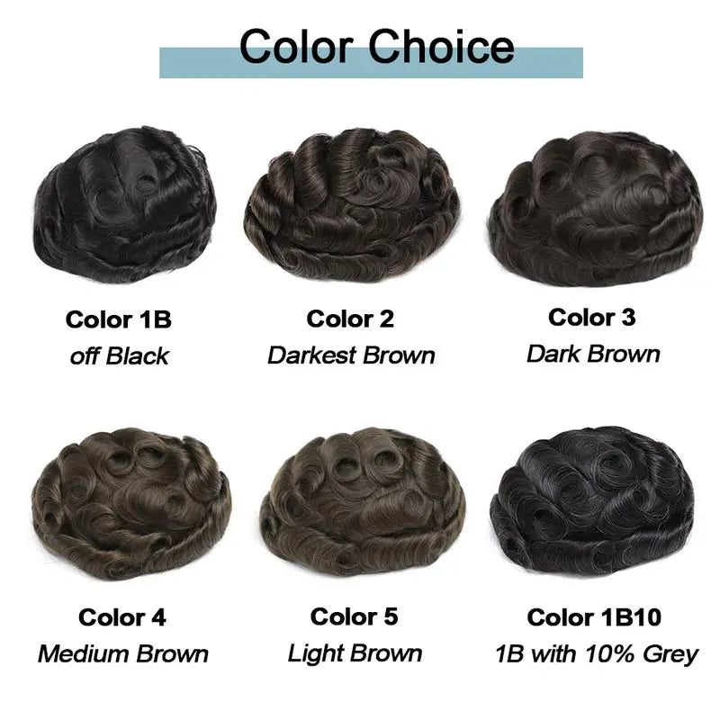 Velisse Hair | Heren Pruik – Curly Lace Toupee | 100% Mensenhaar | Natuurlijke Haarlijn