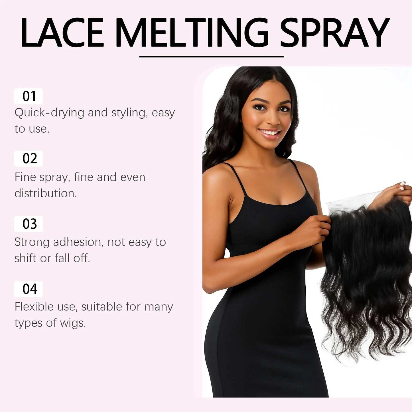 Velisse Hair | Lace Melt Wig Adhesive Spray – Onzichtbare Hold | Waterproof | 120ml