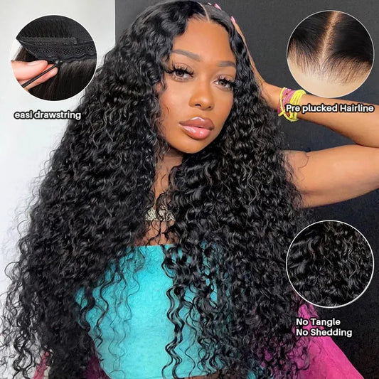 Velisse Hair | Wet & Wavy Pruik – HD 13x4 Lace Front | 250% Dichtheid | Deep Curly Wave