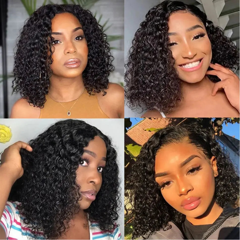 Velisse Hair | Glueless Bob Wig – Kinky Curly Lace Front & Closure | Human Hair | 13×4 & 4×4
