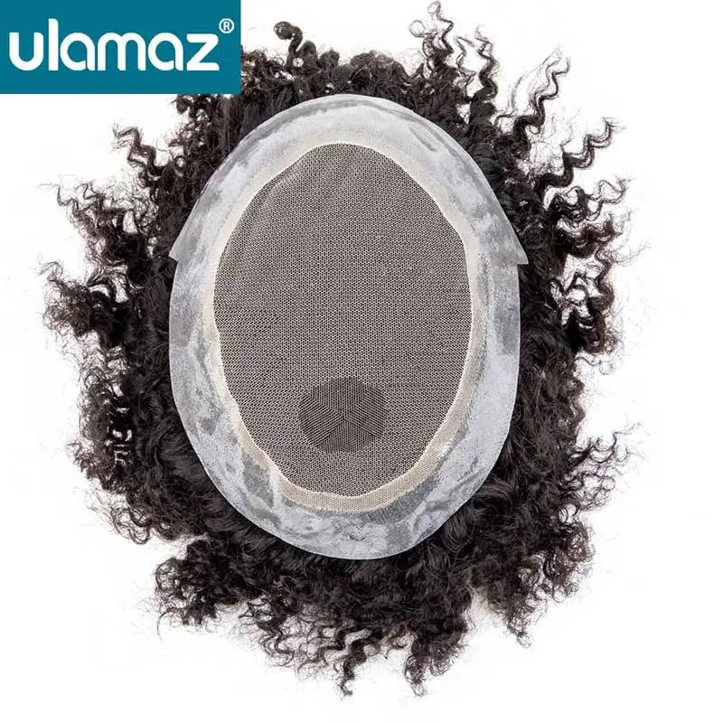 Velisse Hair | Heren Pruik – Curly Lace Toupee | 100% Mensenhaar | Natuurlijke Haarlijn