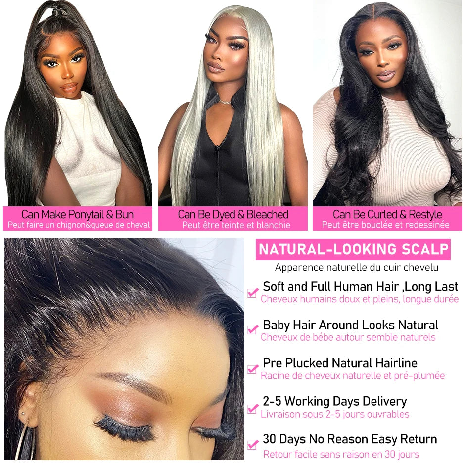 Velisse Hair | Straight Lace Front Pruik – Pre-Bleached Knots | Braziliaans Haar | Glueless