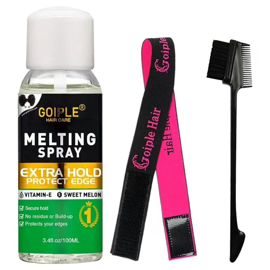 6PCS Wig Install Kit with Lace Glue and Melting Spray Scalp-Like Melt Set Strong Hold Lace Bond for Frontal Wigs