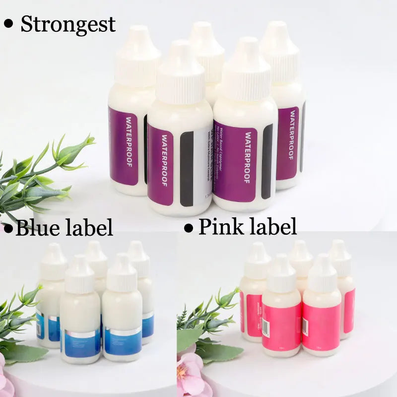 Clear Wig Glue Lace Glue No Residue 2Pcs Strong Hold Lace Wig Glue Quick Dry Adhesives Gel Para Cabello Easy to Use Hair Glue