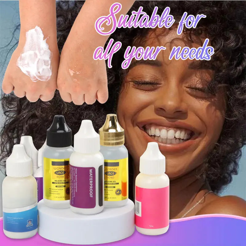 Clear Wig Glue Lace Glue No Residue 2Pcs Strong Hold Lace Wig Glue Quick Dry Adhesives Gel Para Cabello Easy to Use Hair Glue