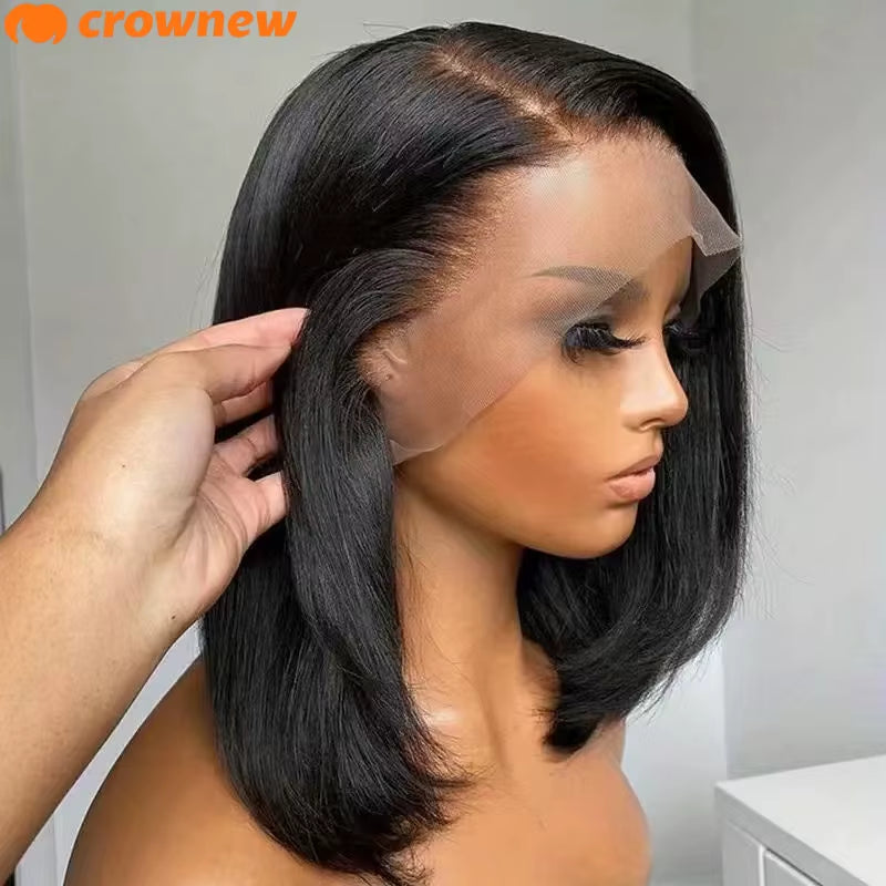 Bob Wig Human Hair 100% Human Hair Wigs 13X4 Hd Transparent Lace Front Wigs Human Hair Straight Lace Frontal Bob Wigs Cheap Wigs