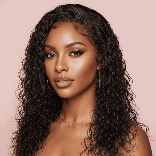 Velisse Hair Deep Wave Lace Front pruik met 13x4 HD transparante lace en 200% dichtheid van 100% mensenhaar